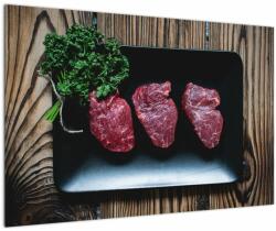 Mivali Tablou cu carne pe farfurie, dintr-o bucată 90x60 cm (V021193V9060)
