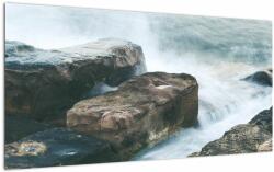 Mivali Tablou pe sticlă - puterea apei, dintr-o bucată 100x50 cm pe sticlă (V020246V10050GD)