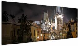 Mivali Tablou cu Poarta de pulbere iluminată, dintr-o bucată 145x58 cm (V020594V14558)