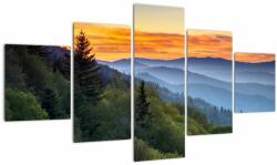 Mivali Tablou - răsărit de soare, din cinci bucăți 125x70 cm (V021909V12570)