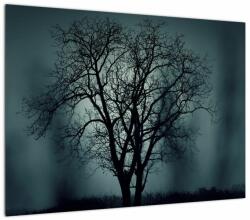 Mivali Tablou pe sticlă copaci în eclipsă, dintr-o bucată 70x50 cm pe sticlă (V020675V7050GD)