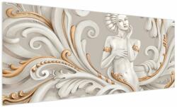 Mivali Tablou - Imagine a zeiței într-un fundal ornamental, dintr-o bucată 250x125 cm (V022975V250125)
