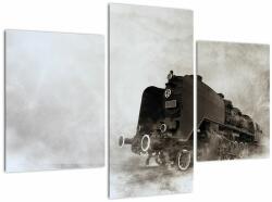 Mivali Tablou - Tren în ceață, din trei bucăți 90x60 cm (V021961V90603PCS)