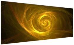Mivali Tabloul cu spirala abstractă în galben, dintr-o bucată 250x125 cm (V020128V250125)