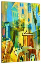 Mivali Tablou - Arhitectură, abstractizare cubistă, dintr-o bucată 30x40 cm (V023269V3040)