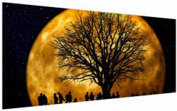 Mivali Tablou cu luna și siluete, dintr-o bucată 200x100 cm (V020995V200100)