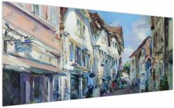 Mivali Tablou - Strada orașului vechi, pictură acrilică, dintr-o bucată 200x100 cm (V023371V200100)