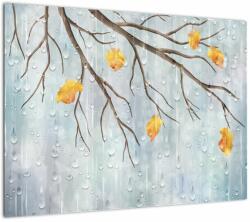 Mivali Tablou pe sticlă - Toamna ploioasă, dintr-o bucată 70x50 cm pe sticlă (V022243V7050GD)