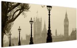 Mivali Tablou - Londra în ceață, Anglia, dintr-o bucată 120x50 cm (V023284V12050)