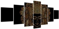 Mivali Tablou - Buddha auriu, din șapte bucăți 210x100 cm (V023597V210100)