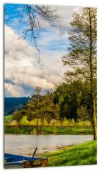 Mivali Tablou - Barcă pe lac, dintr-o bucată 20x30 cm (V022597V2030)