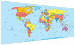 Mivali Tablou - Harta lumii, dintr-o bucată 250x125 cm (V023635V250125)