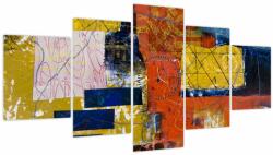 Mivali Tablou - Abstract (cu ceas), din cinci bucăți 150x80 cm cu ceas (V022496V15080C)