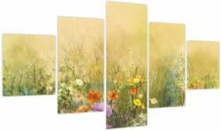 Mivali Tablou - Pajiște pictată, din cinci bucăți 125x70 cm (V023852V12570)