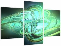 Mivali Tabloul cu abstracție verde, din trei bucăți 90x60 cm (V020063V90603PCS)