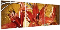 Mivali Tablou cu flori de crini, din trei bucăți 120x40 cm (V022065V12040)