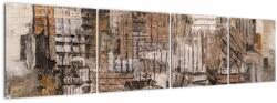 Mivali Tablou - Abstract, nuanțe maro, din patru bucăți 160x40 cm (V023011V16040)