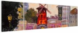 Mivali Tablou - Moulin rouge, Paris, Franța, din trei bucăți 170x50 cm (V023180V17050)