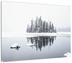 Mivali Tablou pe sticlă - A fost alb, dintr-o bucată 70x50 cm pe sticlă (V021339V7050GD)