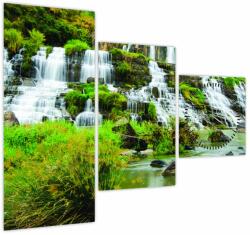 Mivali Tablou - cascade cu plante (cu ceas), din trei bucăți 90x70 cm cu ceas (V020617V9070C)