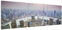 Mivali Tablou - Shanghai, China, din trei bucăți 150x50 cm (V023346V15050)