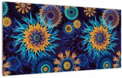 Mivali Tablou pe sticlă - 3D flori, dintr-o bucată 100x50 cm pe sticlă (V023486V10050GD)