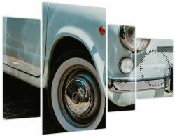 Mivali Tablou - mașina retro Fiat (cu ceas), din patru bucăți 110x75 cm cu ceas (V021619V11075C)