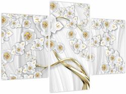 Mivali Tablou - Copac cu decor auriu, din trei bucăți 90x60 cm (V023983V90603PCS)
