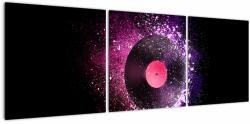 Mivali Tablou - Disc de vinil roz-violet, din trei bucăți 120x40 cm (V023474V12040)