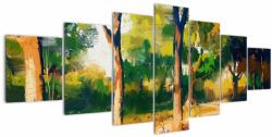 Mivali Tablou - Pădure de vară însorită, pictură, din șapte bucăți 210x100 cm (V023200V210100)