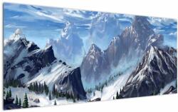 Mivali Tablou - Munții pictați, dintr-o bucată 120x50 cm (V022096V12050)