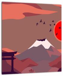 Mivali Tablou - Ilustrație a Muntelui Fuji, dintr-o bucată 30x30 cm (V023534V3030)