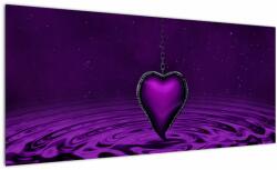 Mivali Tablou ci inima violetă, dintr-o bucată 100x40 cm (V020396V10040)