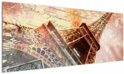 Mivali Tablou - Turnul Eiffel în stil vintage, dintr-o bucată 145x58 cm (V023451V14558)