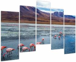 Mivali Tablou - Flamingo, din cinci bucăți 125x90 cm (V023797V12590)
