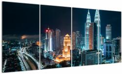 Mivali Tablou - Noaptea în Kuala Lumpur, din patru bucăți 160x80 cm (V021666V16080)