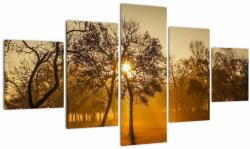 Mivali Tablou cu răsăsrit de soare, din cinci bucăți 125x70 cm (V020257V12570)