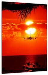 Mivali Tablou - apus de soare cu avion, dintr-o bucată 30x40 cm (V020623V3040)