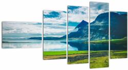 Mivali Tablou cu lac și munți, din cinci bucăți 110x60 cm (V020861V11060)