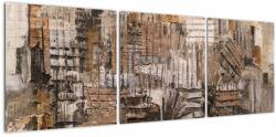 Mivali Tablou - Abstract, nuanțe maro, din trei bucăți 120x40 cm (V023011V12040)