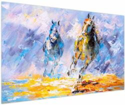Mivali Tablou - Caii alergând, pictură în ulei, dintr-o bucată 150x100 cm (V023193V150100)
