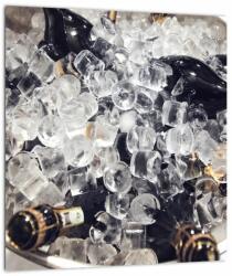 Mivali Tablou pe sticlă -șampanie la gheață, dintr-o bucată 30x30 cm pe sticlă (V020528V3030GD)