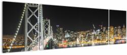 Mivali Tablou cu podul Brooklin și New York, din trei bucăți 170x50 cm (V020911V17050)
