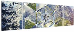 Mivali Tablou - Model geometric, din trei bucăți 170x50 cm (V023041V17050)