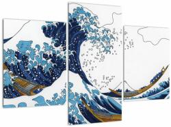 Mivali Tablou - Desen japonez, valuri, din trei bucăți 90x60 cm (V023079V90603PCS)