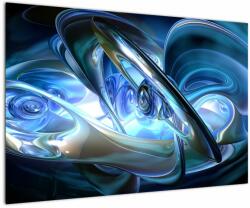 Mivali Tabloul fractalilor în albastru, dintr-o bucată 90x60 cm (V020068V9060)