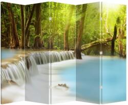 Mivali Paravan - Cascada Huai Mae Kamin în pădure, din 5 bucăți, 210x170 cm (P020933P225180)