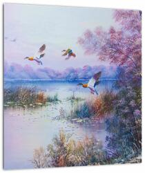 Mivali Tablou - Sosirea toamnei, pictură în ulei, dintr-o bucată 30x30 cm (V023324V3030)