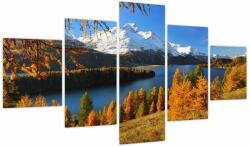 Mivali Tablou - Toamna în Alpi, din cinci bucăți 125x70 cm (V023727V12570)