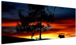 Mivali Tablou - Silueta unui lup, dintr-o bucată 145x58 cm (V022548V14558)